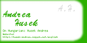 andrea husek business card